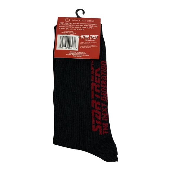 Star Trek John Picard Socks Sz 10 11 12 13 Men's Crew - Picture 3 of 3